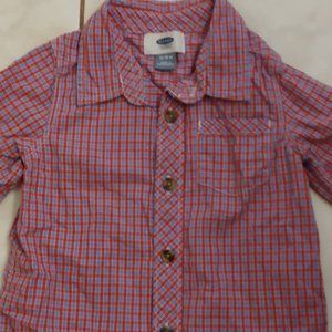 Boys Dress Shirt, Long Sleeve, 12-18 months